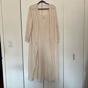 2 piece SHEIN maxi dress set in white